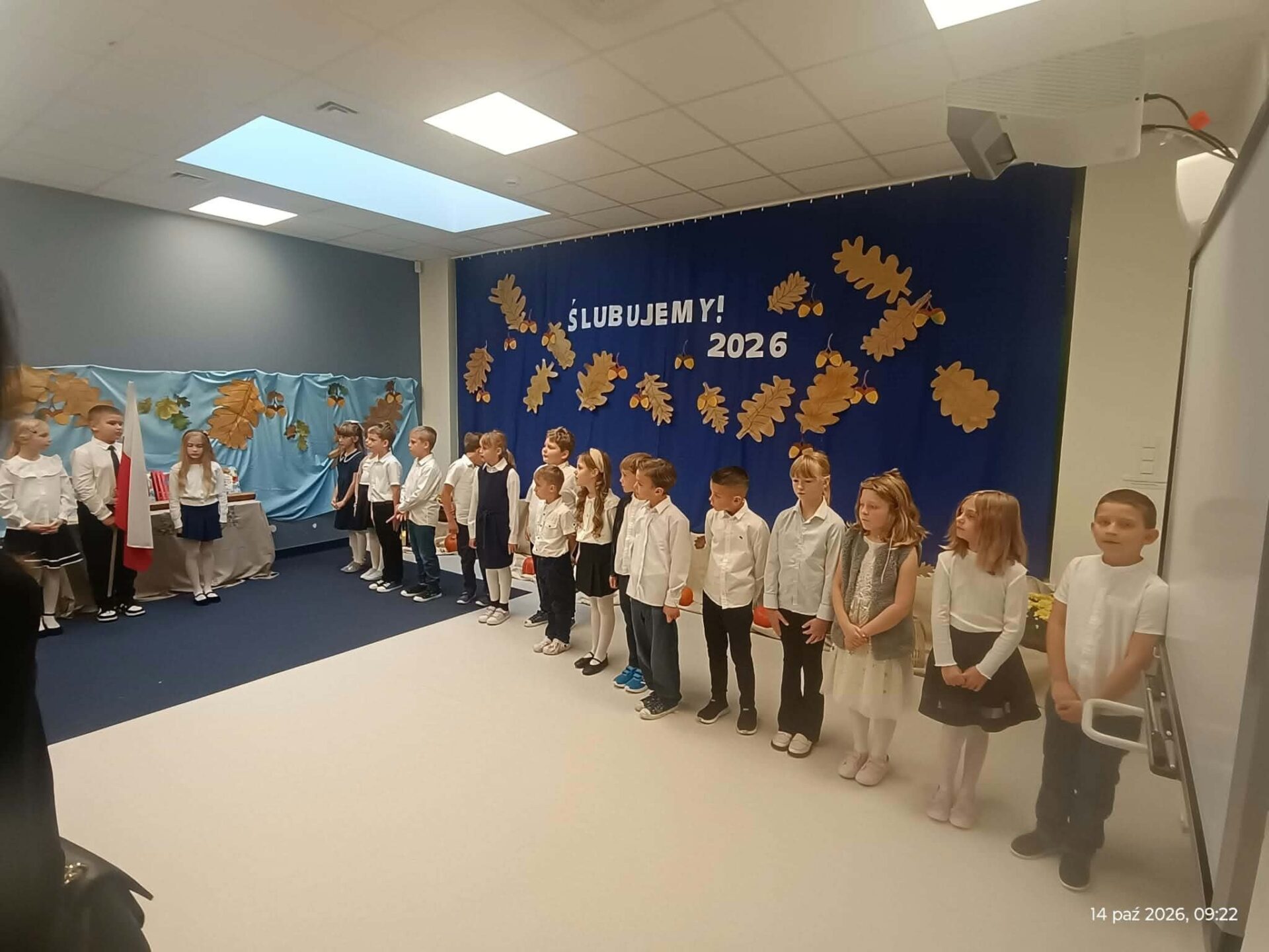 Pasowanie pierwszoklasistów w szkole w Golęczewie
